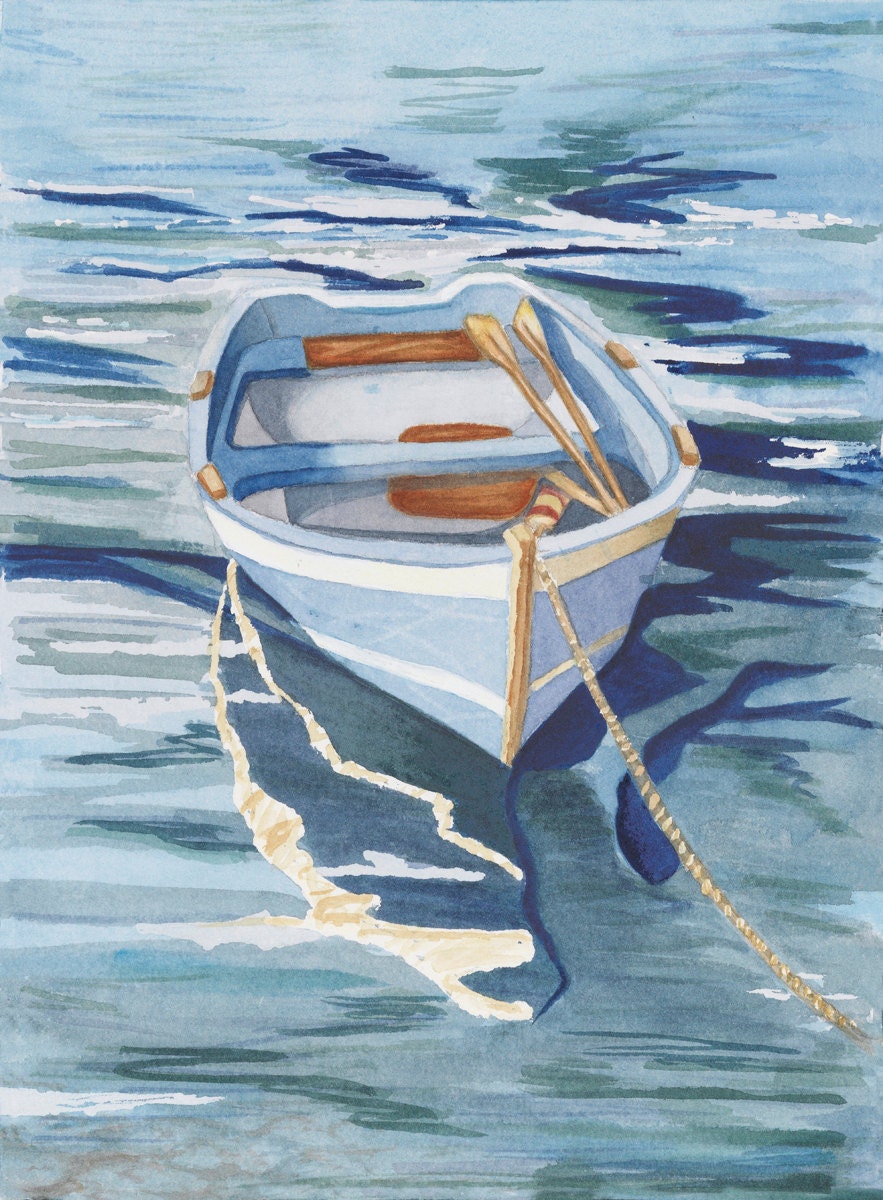 Rowing Boat Beach Wall Art Wooden Row Boat Nautical Decor