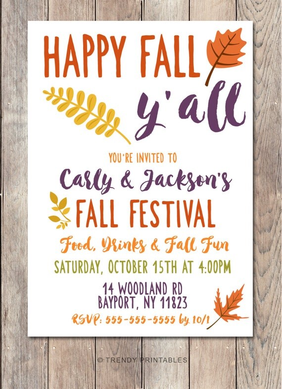 Fall Festival Invitation Wording 9