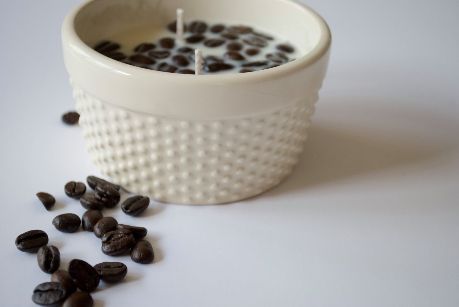 Vanilla Latte Coffee Bean Candle. Coffee Candle. Double