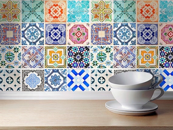 Azulejos españoles tradicionales pegatinas por homeartstickers