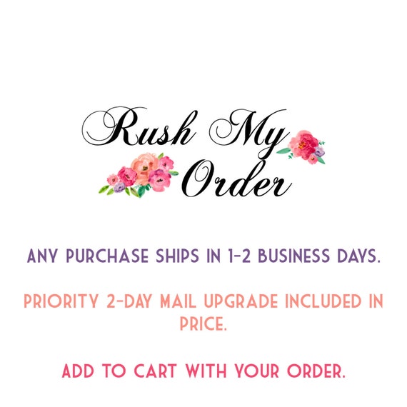 Rush Order Add this listing to your order by CelebrationsbyMaria