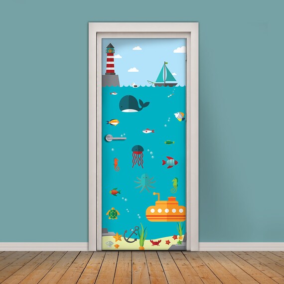 Kids Door Sticker Vinyl Wallpaper Adhesive Decal Wrap