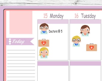 Choice Itty Bitty Or ECLP Doctors To Use With Erin Condren Planner