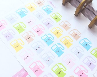 Gas Planner Stickers, Kawaii Gas Stickers, MAMBI Kawaii Stickers, Pastel EC Gas Stickers, Happy Planner Stickers, Car Planner Stickers