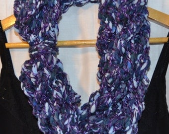 The Bridget Scarf: infinity.circle.necklace.cowl.long.extra long.warm.soft.chunky.yarn.handmade.