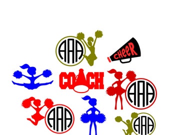 Cheer Cheerleader SVG, DXF, EPS, Png Cuttable Vinyl cut files, For Silhouette Studio and Cricut Design space.