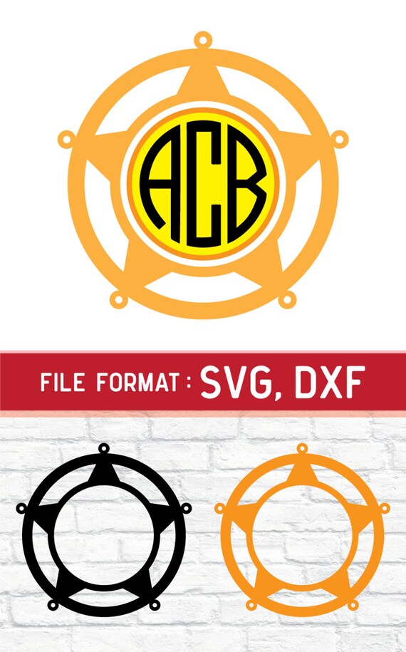 Download SVG Police Badge Monogram Cricut Files Vinyl Cutters by ...