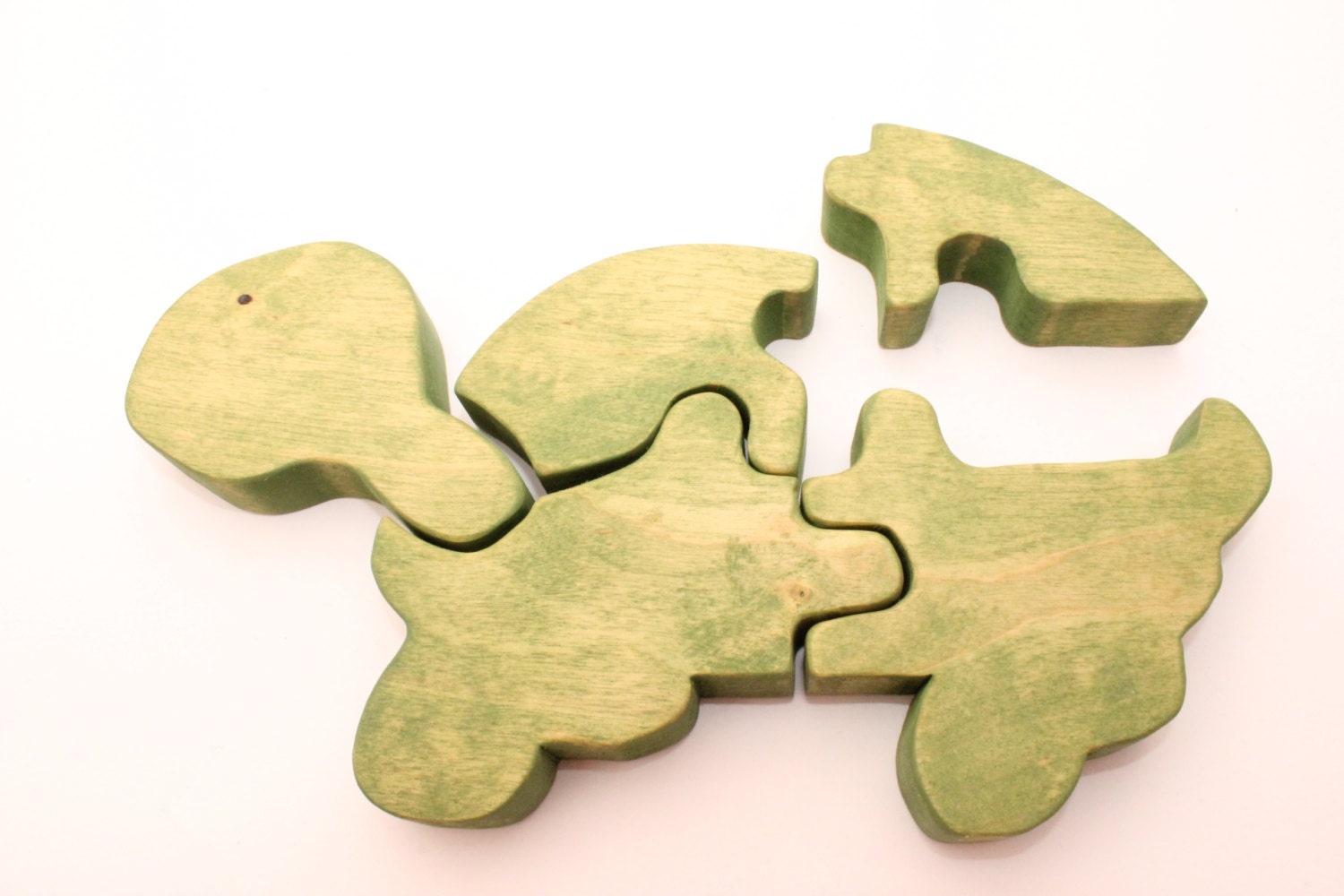 Wooden turtle puzzle Large pieces 12 months by WoofWoofWood