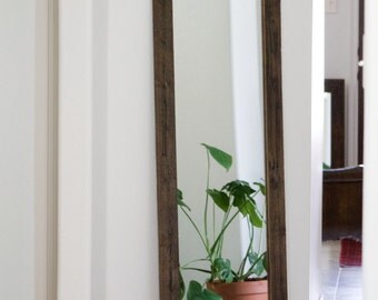 Rustic Wardrobe Mirror - Large Wall Mirror - 24 x 66 Vanity Mirror - Floor Mirror - Rustic Mirror - Reclaimed Wood Mirror - Bathroom Vanity