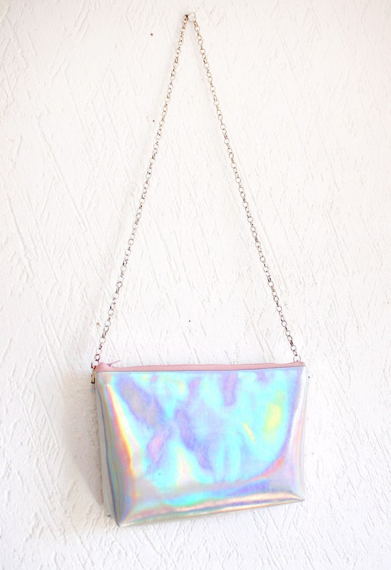Crossbody bag Holographic bag iridescent bag Messenger by RossMiu