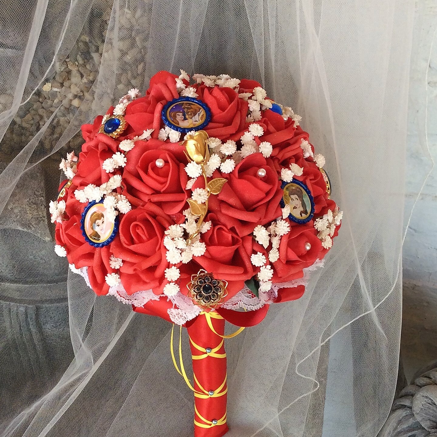 Beauty and The Beast WeddingFlower BouquetBridal