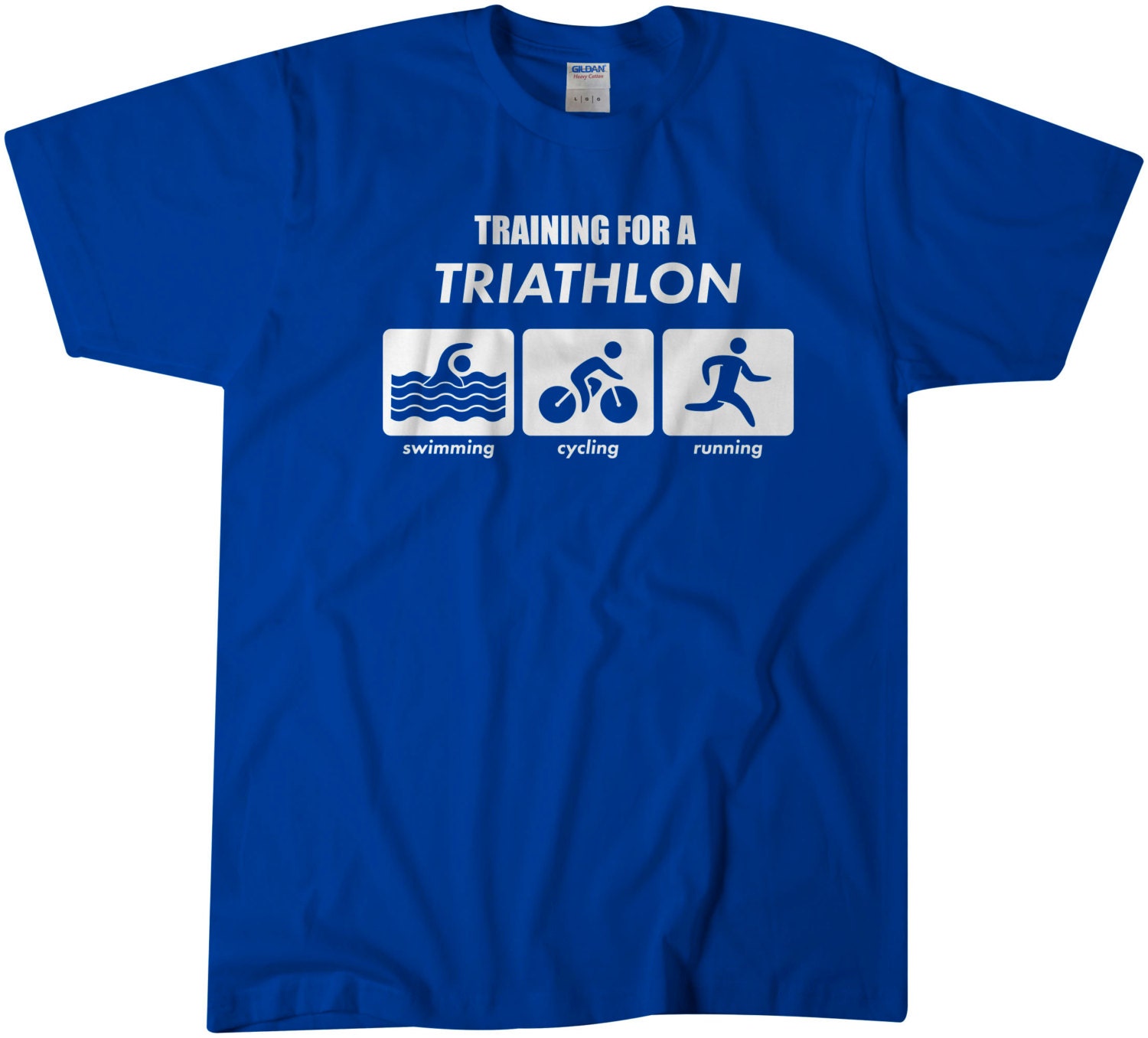 Training For A Triathlon Swimming Cycling Running Tshirt