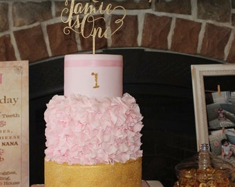 Birthday Cake Topper, Custom Cake Topper, Custom Age Cake Topper, Personalized Cake Topper, Glitter Cake Topper