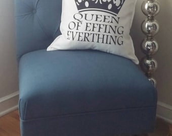 Queen, Gift for Mom, Birthday Gift, Mom Gift, Queen of Everything, Gift for Her, Funny Gift, Sassy Gift, Pillow Cover, Throw Pillow, Pillows