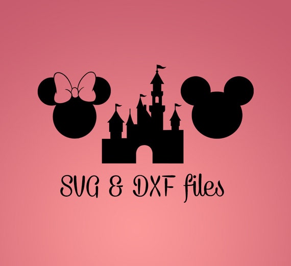 Download Mickey Mouse SVG DXF cut files, Disney Castle Silhouette ...