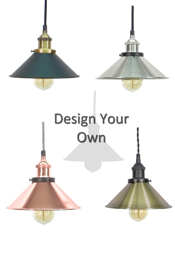 Design Your Own Shade Pendant Light Mix and Match Nickle