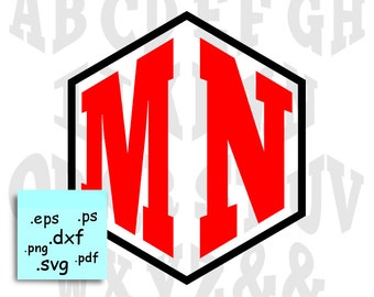 Monogram fonts - Monogram font svg - Fonts for silhouette - Fonts for Cricut - SVG fonts – 2 letters monogram font