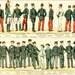 1897 Large size French School Uniforms Antique Print