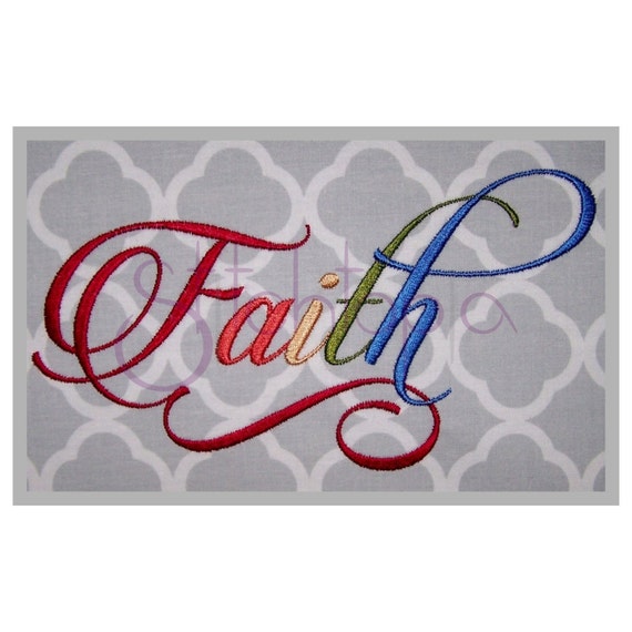Faith 1-3 Complete Embroidery Font Set 1 2 3