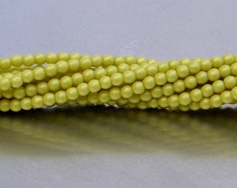3mm Round Bead, Pacifica Honeydew, Druk Bead, (5-03-PS1010), 100 count