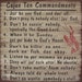 Cajun 10 Commandments Primitive Rustic Country Wood Sign Home