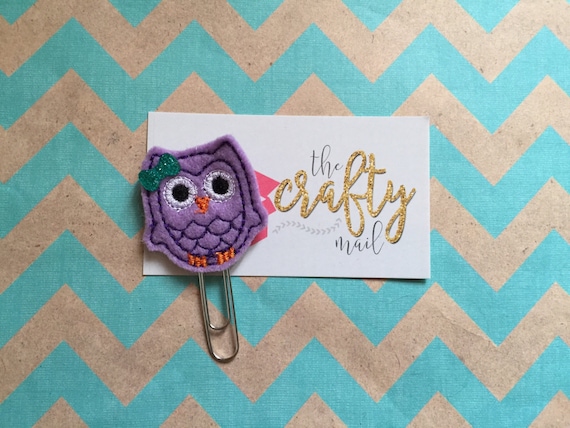 Owl Paper Clip/Planner Clip/planner supplies. Choose with or without bow