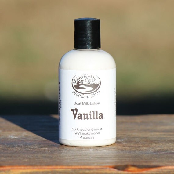 Vanilla Scented Goat's Milk Lotion Free Shipping on all orders over 40.00