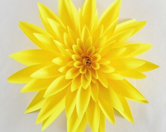 Paper Dahlia - Realistic Paper Flower - Table Decorations, Wedding Flowers. Gifts, Bouquets