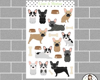 French Bulldog Planner Stickers