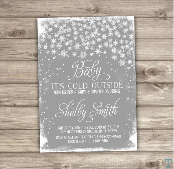 Oh Baby It's Cold Outside Baby Shower Invitations 6