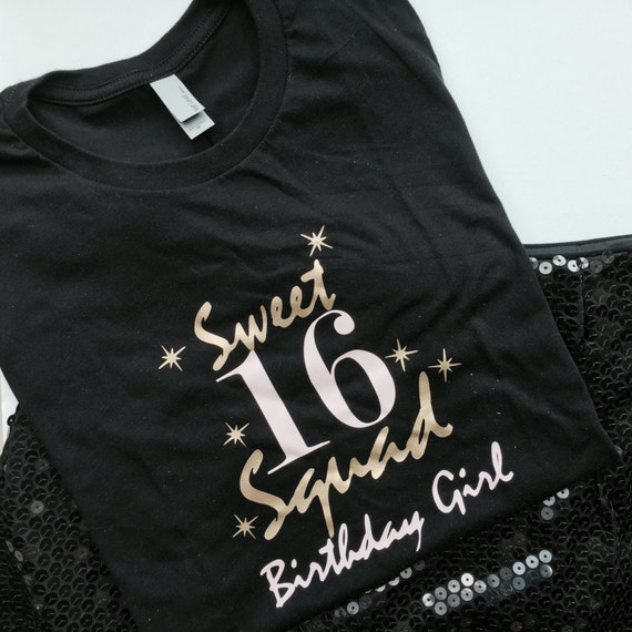 Download Items similar to Sweet sixteen squad graphic print on a t ...