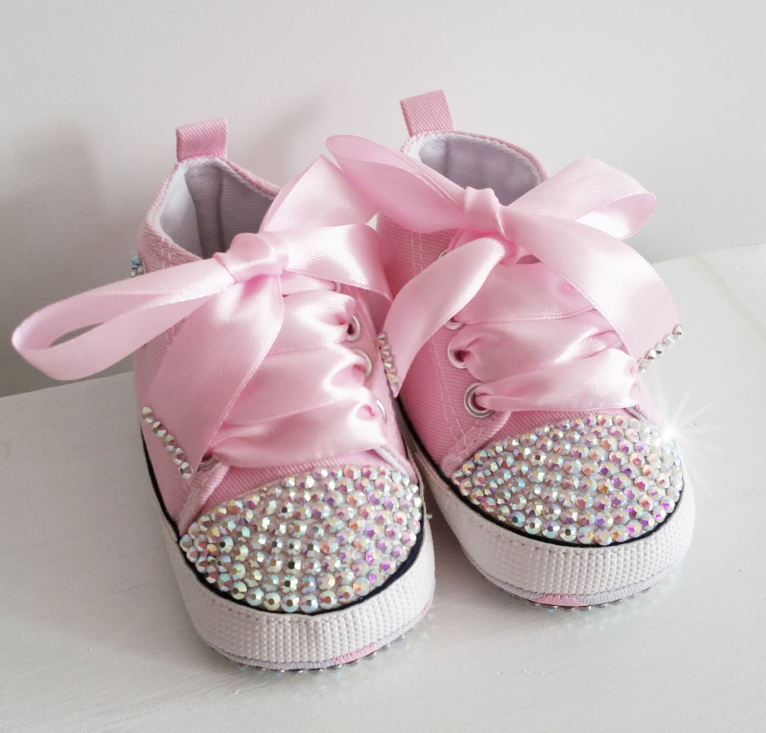 Fancy baby shoes Bling baby shoes Converse by MYLITTLESWAROVSKY