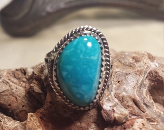 Sterling silver native American turquoise ring