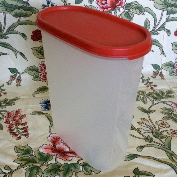 Vintage Tupperware Storage Bin Modular Mates 4 in burnt