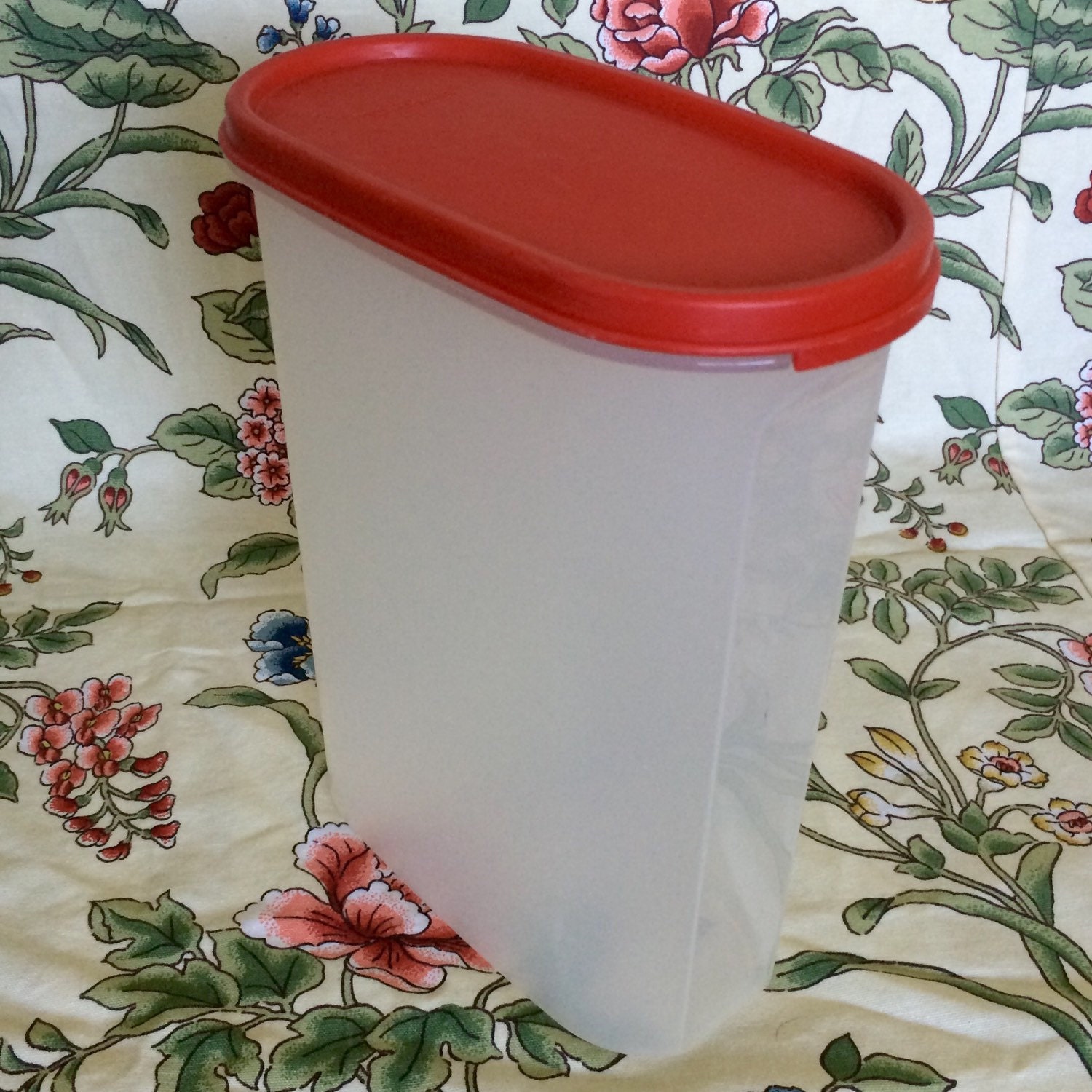 Vintage Tupperware Storage Bin Modular Mates 4 in burnt
