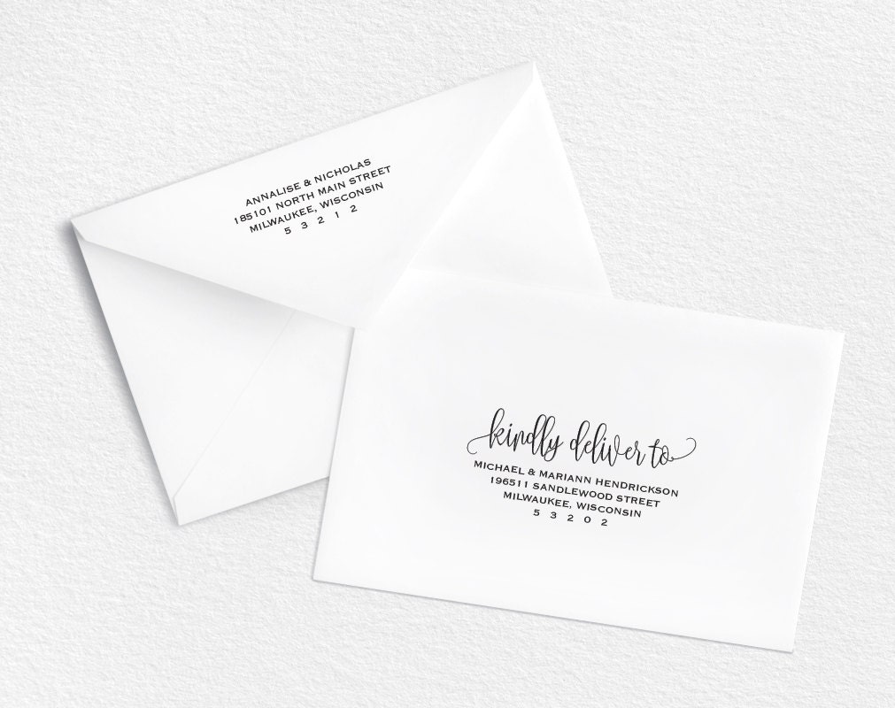 Envelope Template Printable Envelope Wedding Envelope