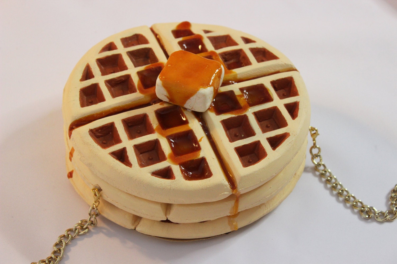 SALE waffle Purse Bag Clutch Accessoires Waffles Waffle Food