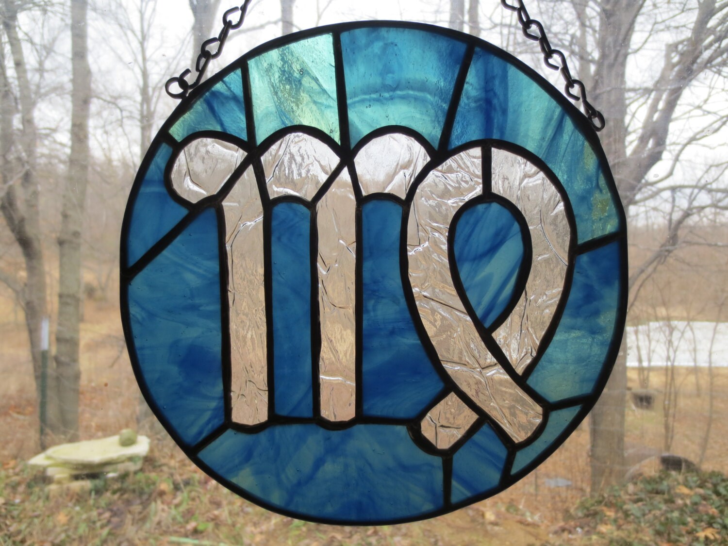 Zodiac Virgo Stained Glass Suncatcher