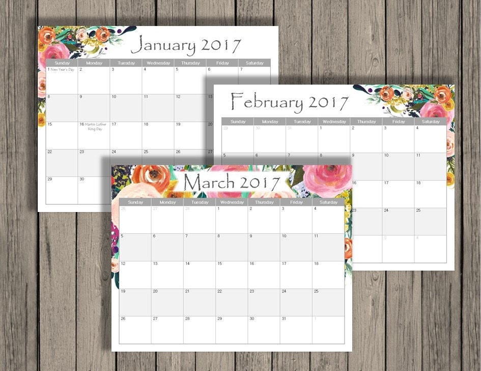 monthly calendar editable