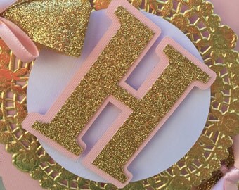 Pink and gold happy birthday banner. Pink and gold first birthday. Pink and gold baby shower. Pink and gold banner. Pink and gold decoration