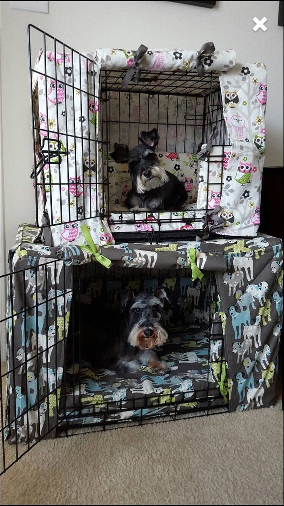 Full set dog crate cover bedding bumpers custom made