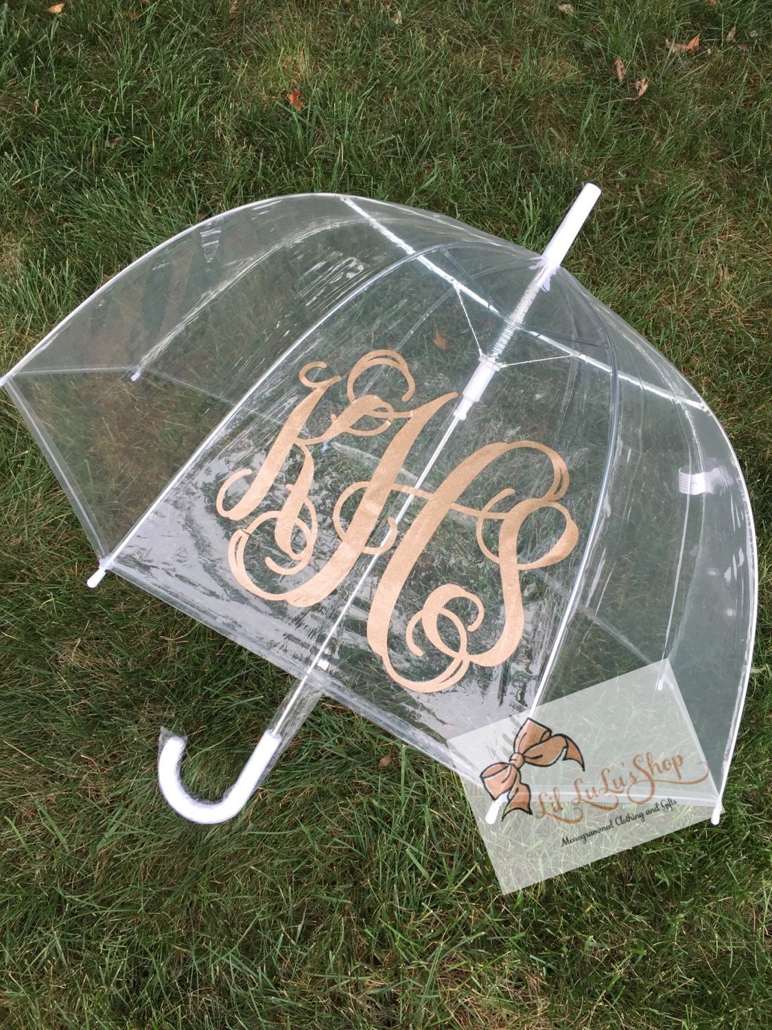 2 Personalized Adult Clear Umbrella Personalized Clear