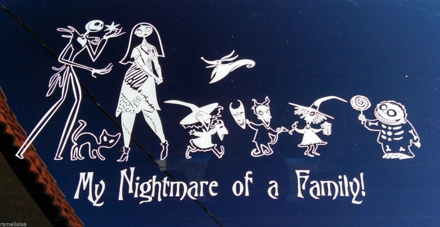 Nightmare Before Christmas Custom Family Decal Wall Car Window