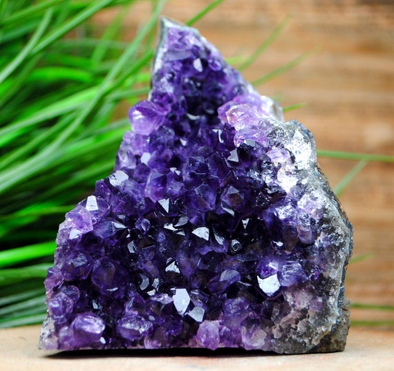 Dark Purple Amethyst Crystal Quartz Cluster by peoplecrystals