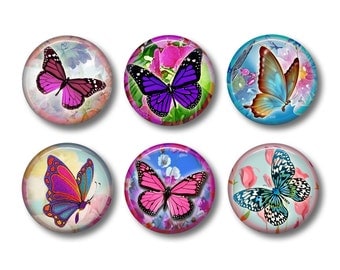 Butterfly Magnets, Butterfly Gift, Butterflies, Fridge Magnet, Refrigerator Magnets, Magnet Set