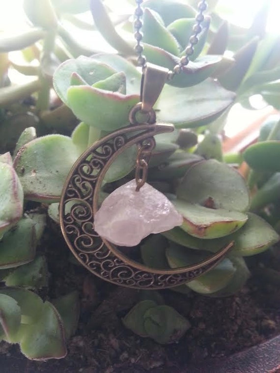 rose quartz pendant phases of moon