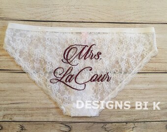 Wedding lingerie, Bridal lingerie, Personalized lingerie, Panties, Lingerie, Bridal panties, Personalized wedding gift, Bridal shower gift