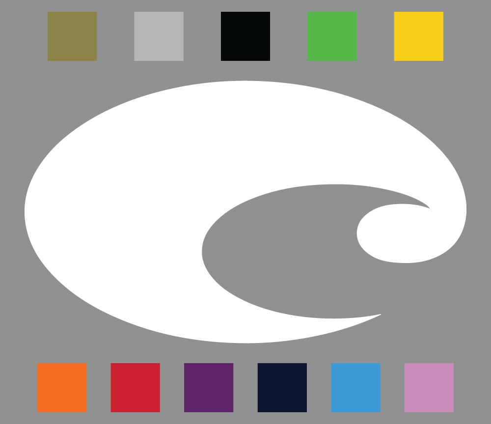 Costa Del Mar C Sunglasses Logo Vinyl Decal