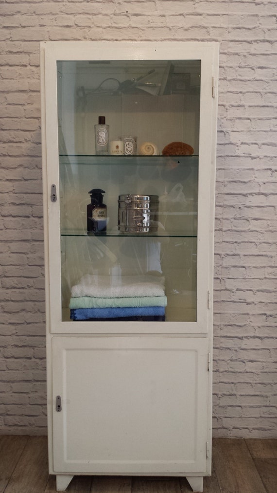 Vintage steel&glass medical