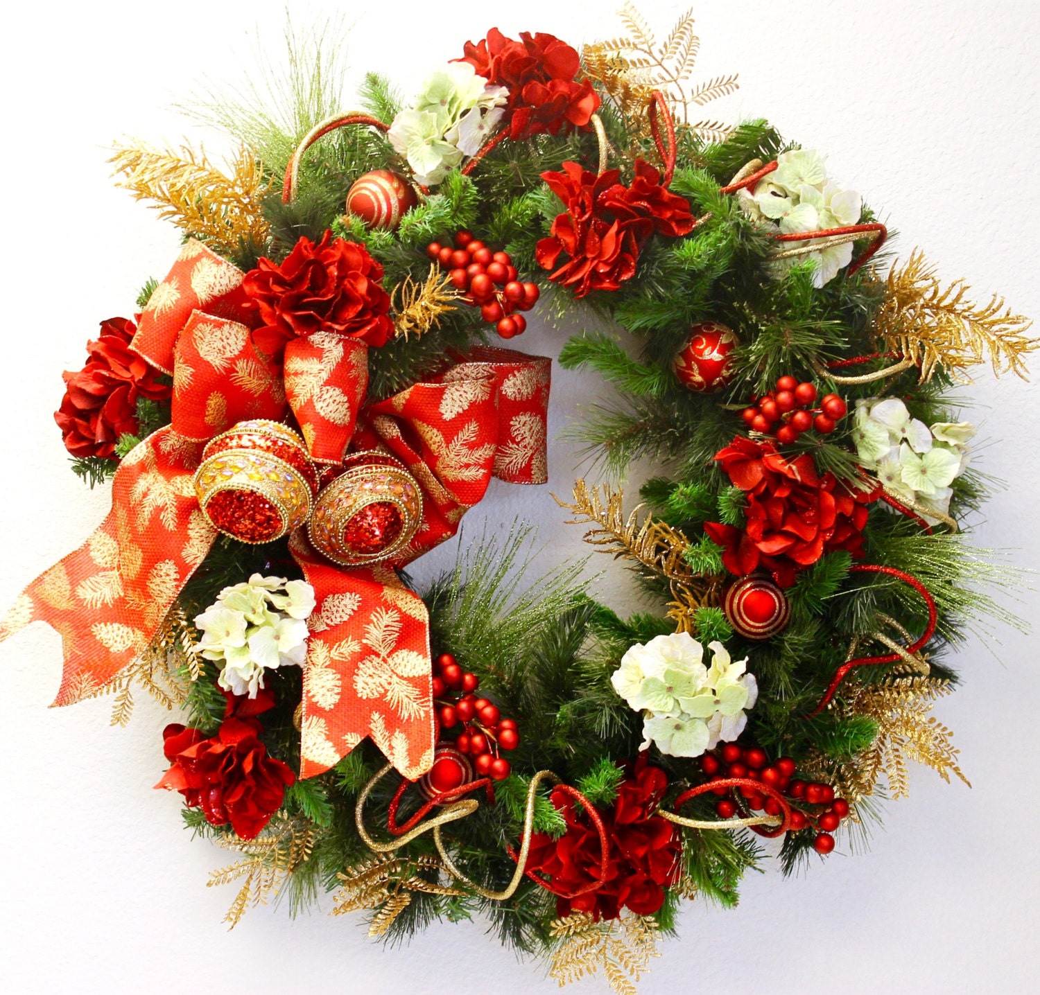 Christmas WreathElegant Holiday WreathLarge Front Door